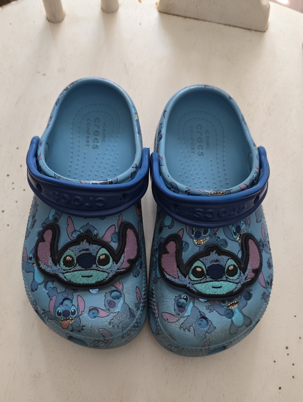 Disney Parks CROCS Kids Blue Stitch Character Clogs